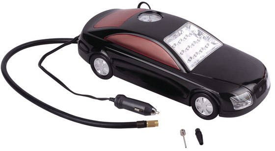 3 in 1 automobile modellano il compressore d'aria di plastica veloce DC12V con la luce del LED per inflazione della gomma